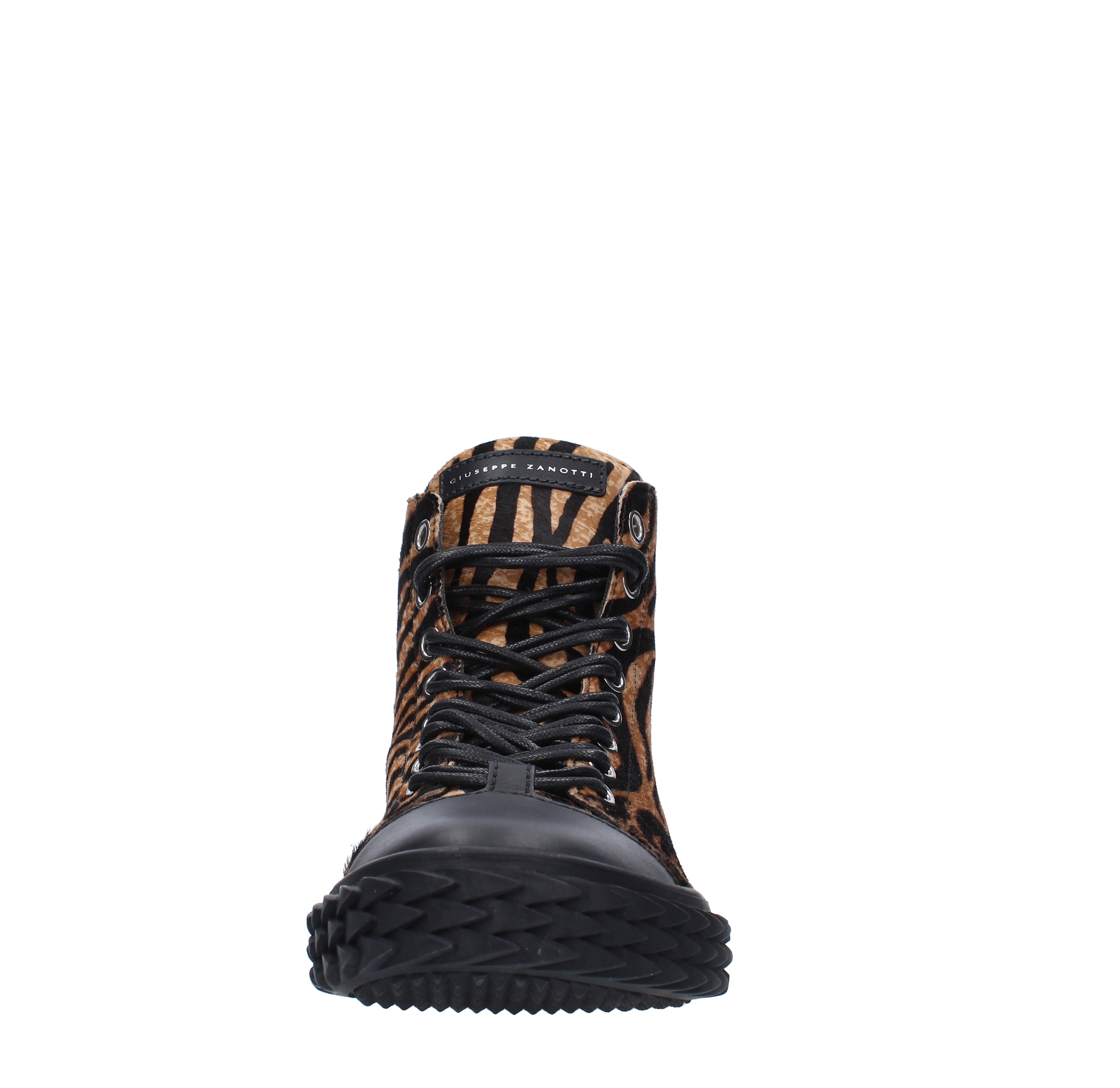 Leather and ponyskin sneakers GIUSEPPE ZANOTTI | RU90043NERO ZEBRATA