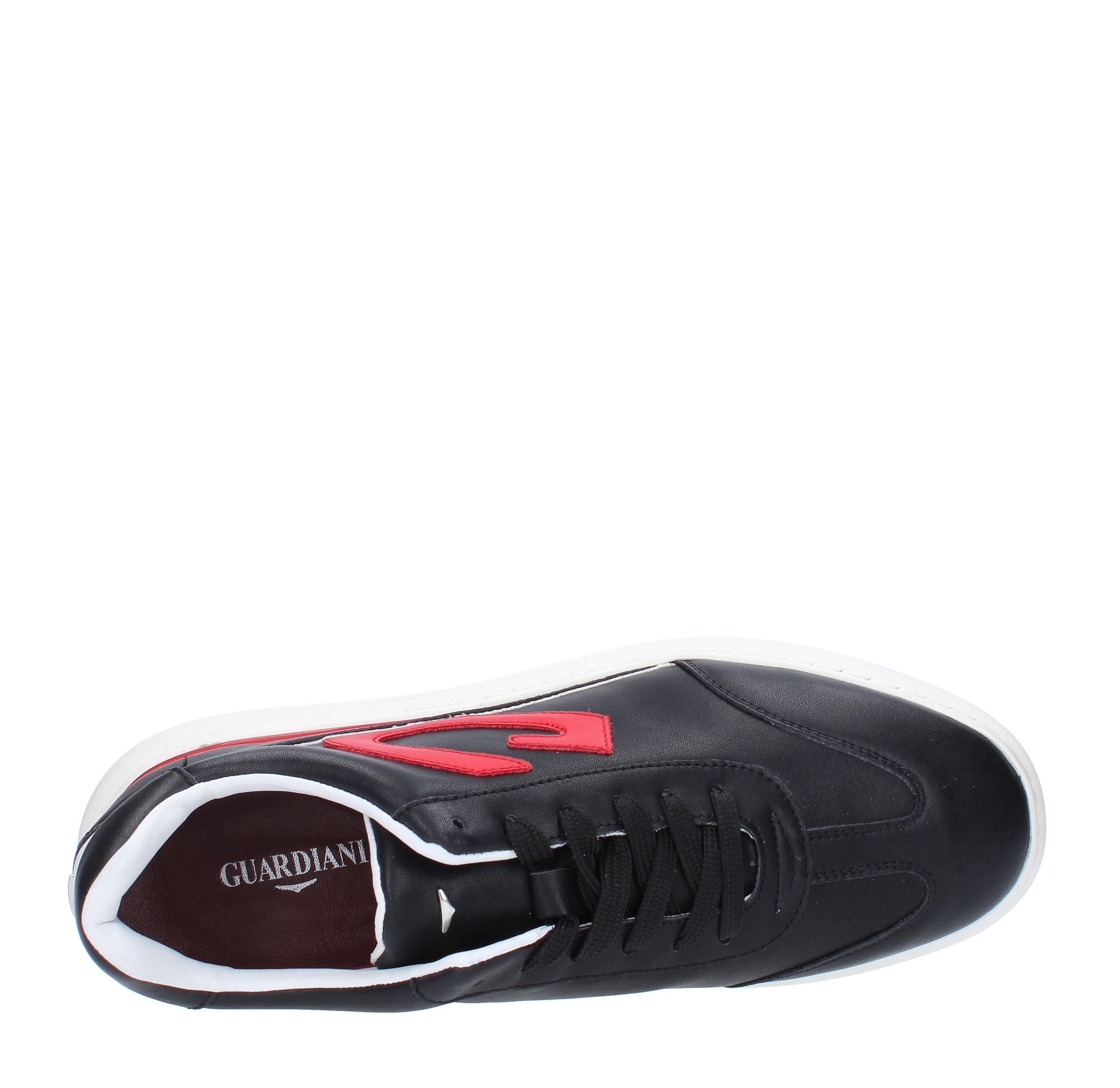 Leather sneakers GUARDIANI | AGM001702NERO ROSSO