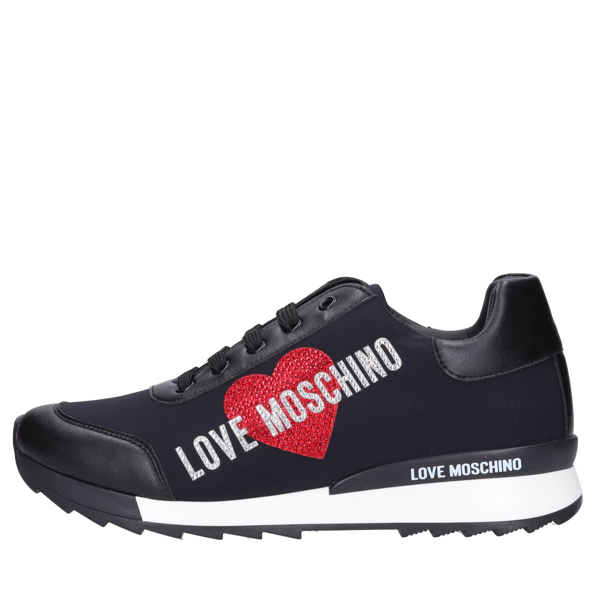 Sneakers in tessuto ed ecopelle LOVE MOSCHINO | VB0006_LOMONERO