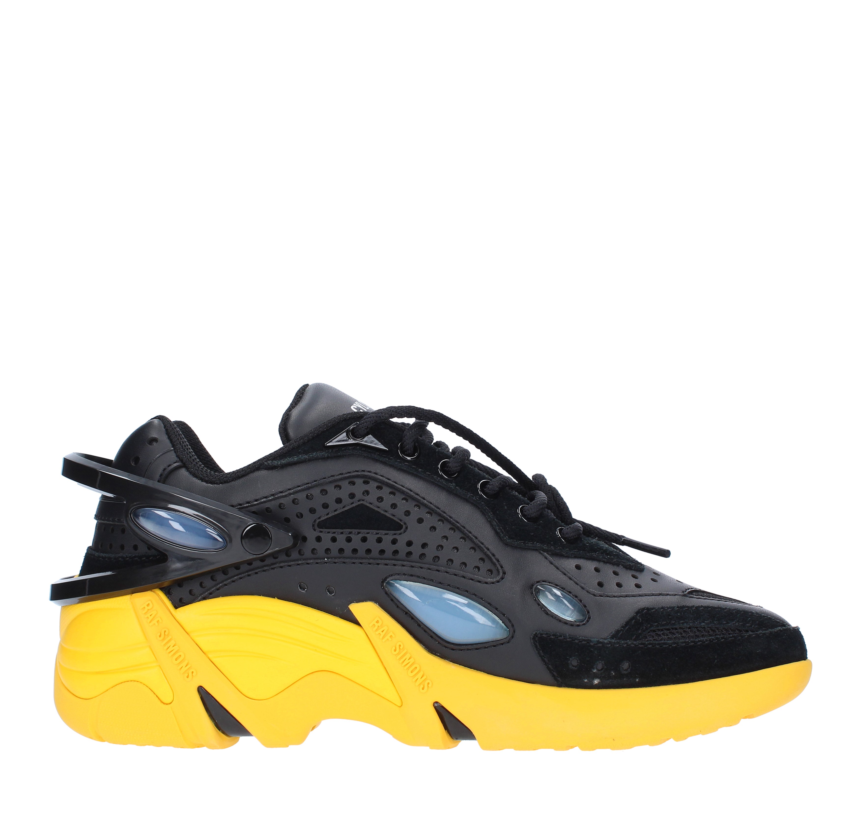 Leather and suede trainers RAF SIMONS | CYLON-21NERO-GIALLO