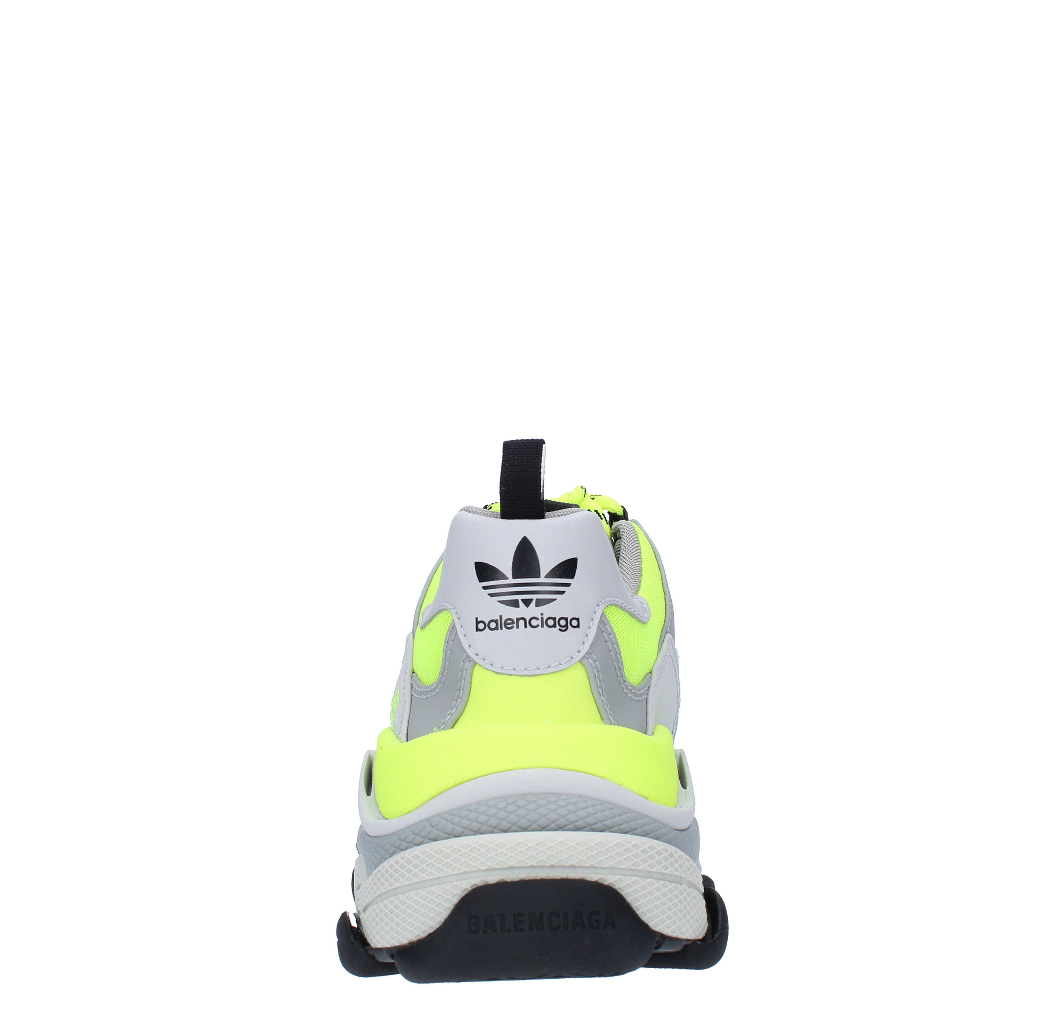 Sneakers BALENCIAGA X ADIDAS TRIPLE S in doppia schiuma e mesh giallo neon, nero e grigio BALENCIAGA X ADIDAS | 712821W2ZB5VERDE ACIDO