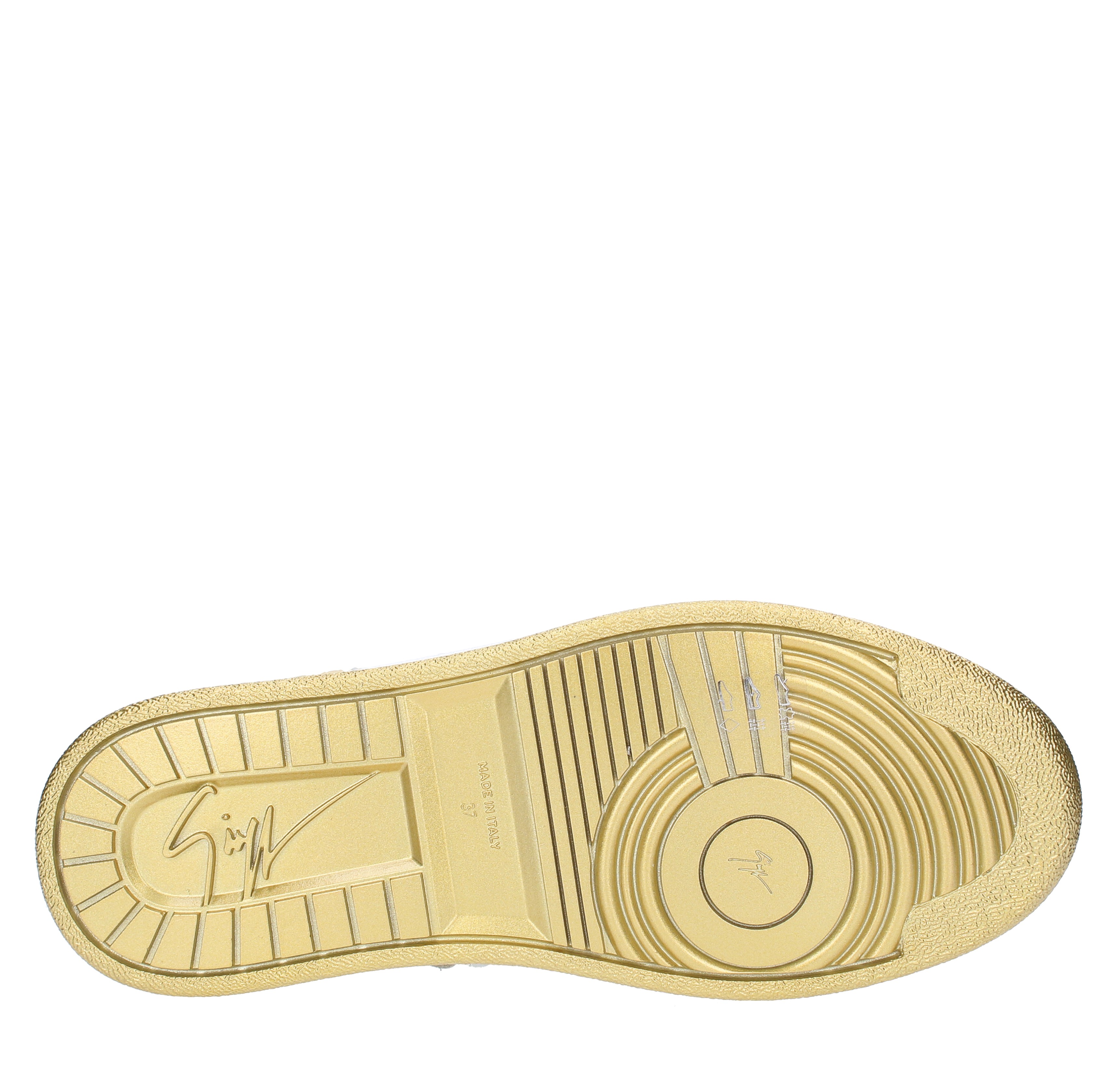 Sneakers Talogo in pelle e tessuto GIUSEPPE ZANOTTI | RS30039-001 TALOGOBIANCO+ORO