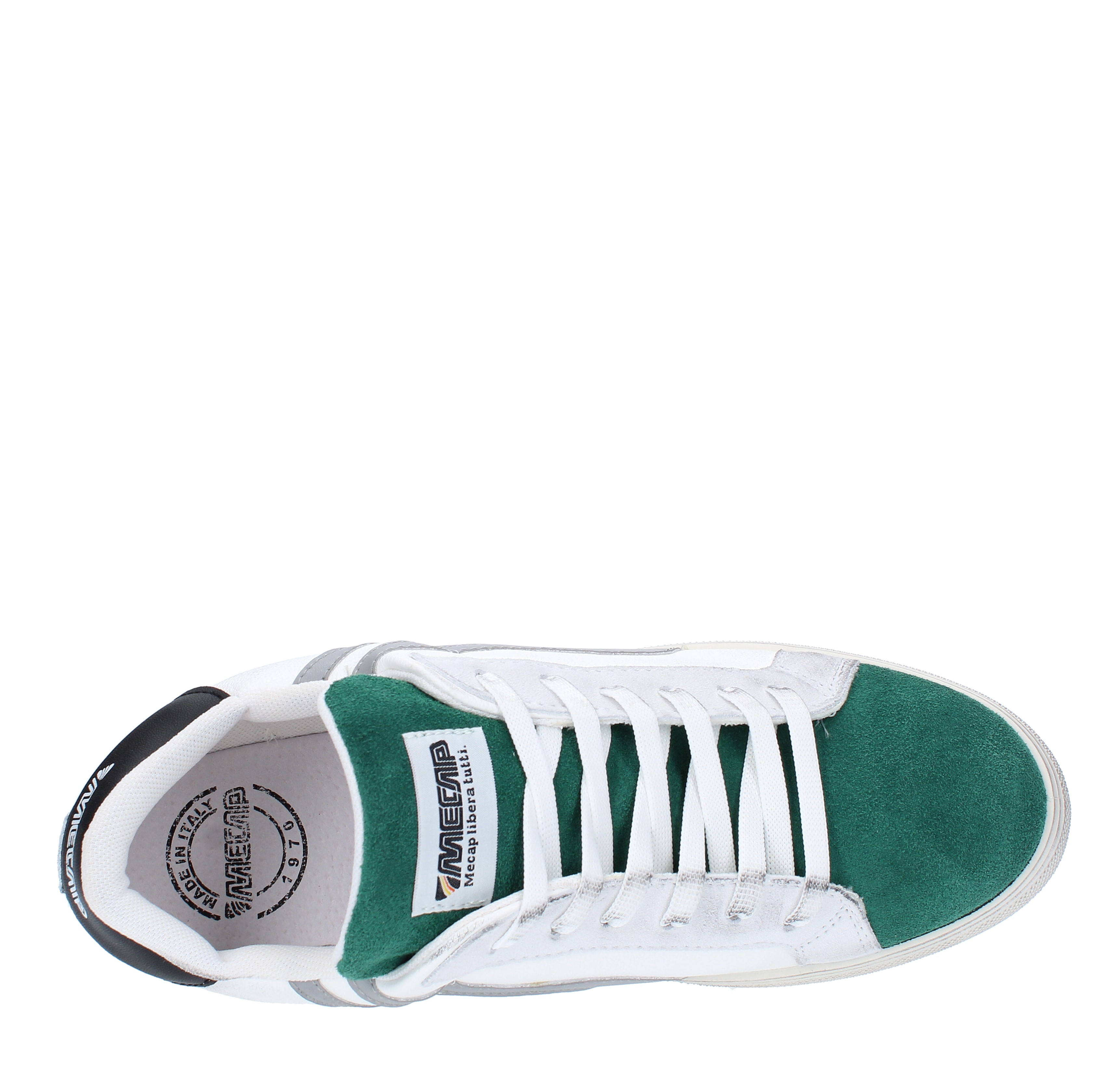 Suede and faux leather trainers MECAP | 101MEC030BIANCO-VERDE