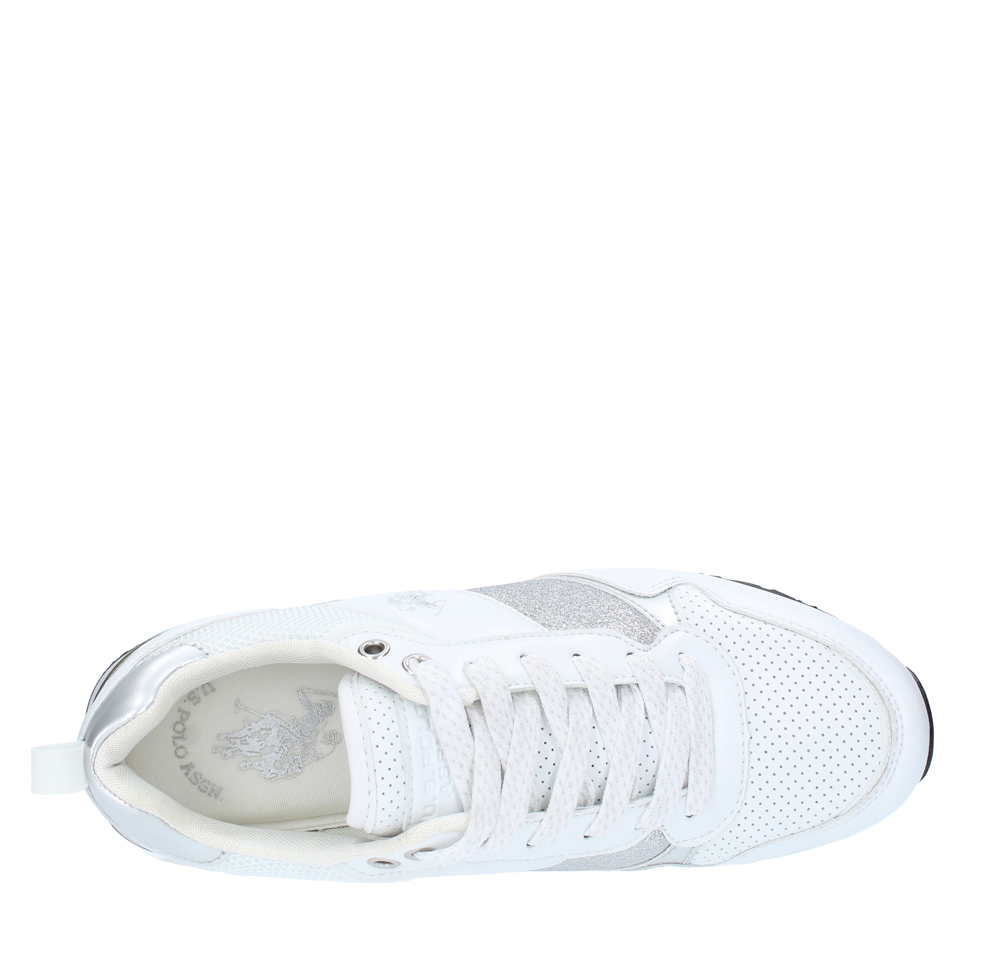 Faux leather trainers U.S. POLO ASSN. | FRIDA4113S1/YM1WHI-SIL