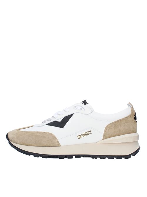 Leather and suede sneakers 4B12 | U501BIANCO BEIGE