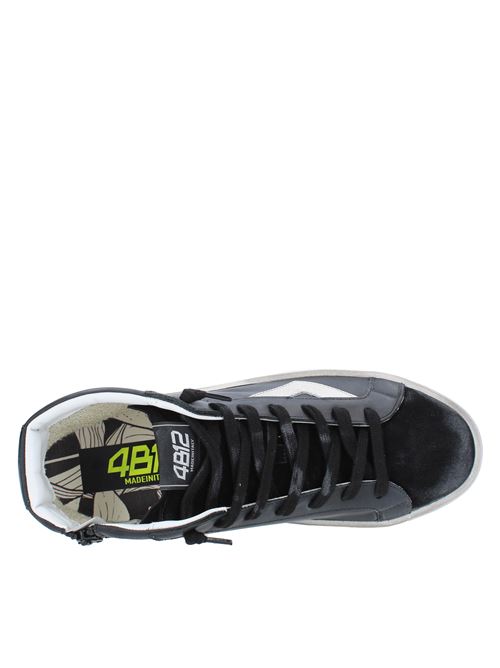 Sneakers in pelle e camoscio 4B12 | ULK102NERO
