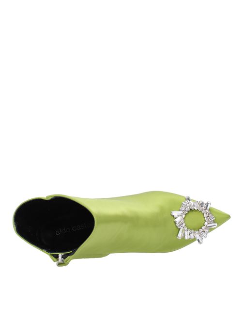 Satin ankle boots with jewel appliqué ALDO CASTAGNA | CAMILLALIMEVERDE
