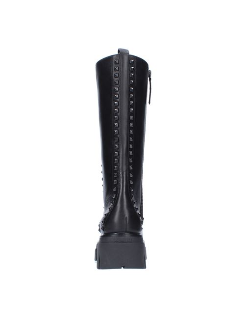 Studded leather amphibious boots ASH | 135530-001NERO