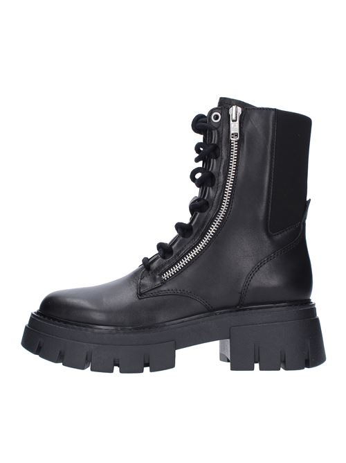 Leather and fabric amphibious boots ASH | 135697-001NERO