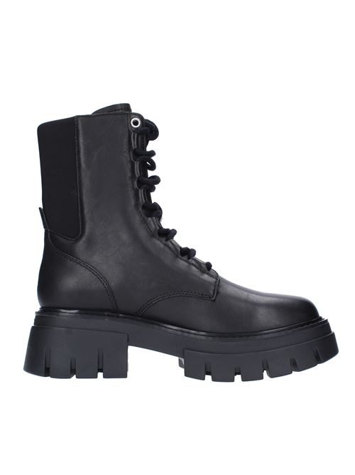 Leather and fabric amphibious boots ASH | 135697-001NERO