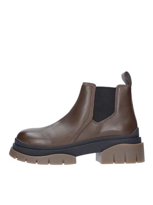 Leather beatles ankle boots ASH | 135881-005MARRONE FANGO