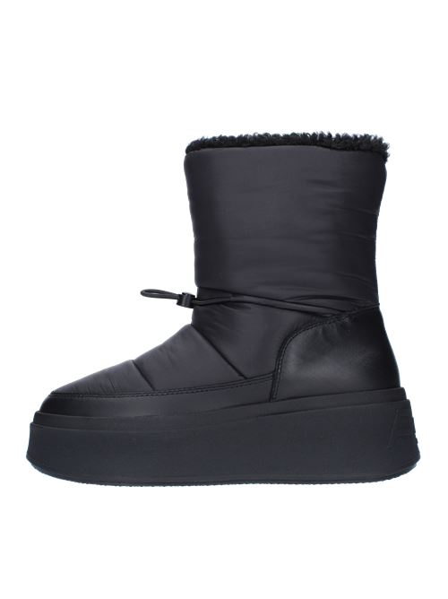 Leather and fabric ankle boots ASH | MOUNTAIN01NERO