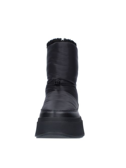 Leather and fabric ankle boots ASH | MOUNTAIN01NERO