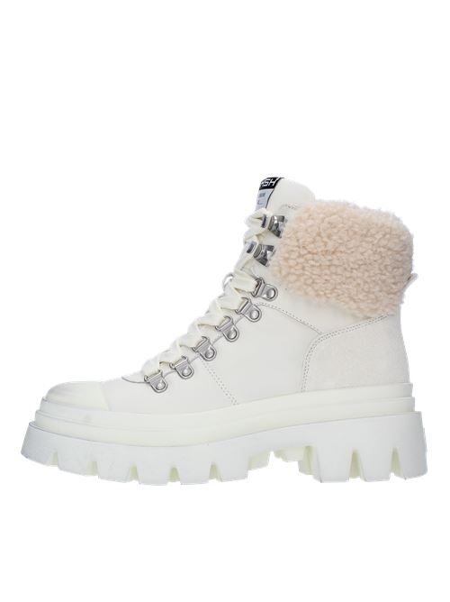Ankle boots in suede, leather and faux fur ASH | PATAGONIEFUR02BIANCO