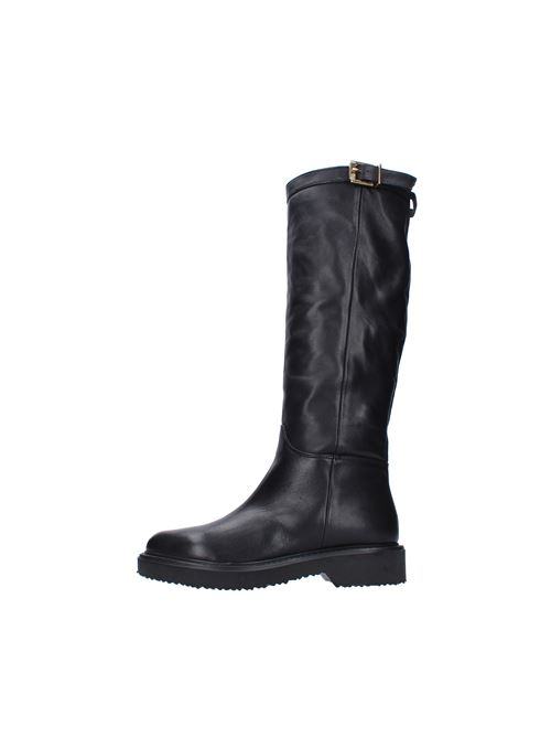Leather boots with gold chain CARMENS | 48091NERO