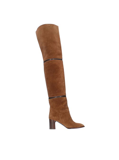 Suede thigh-high boots CASADEI | 1T991T060GMARRONE
