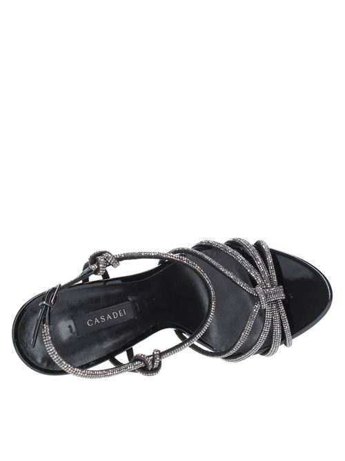 Blade C+C patent leather sandals.  CASADEI | 1L018Z120TIFFANY NERO