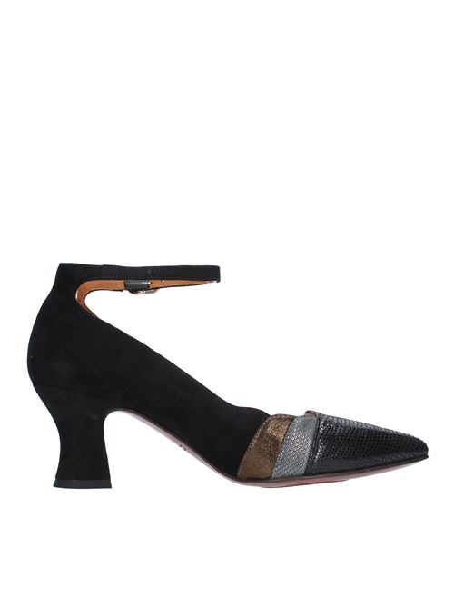 Décolleté in leather, suede and fabric with ankle strap CHIE MIHARA | VODENNERO