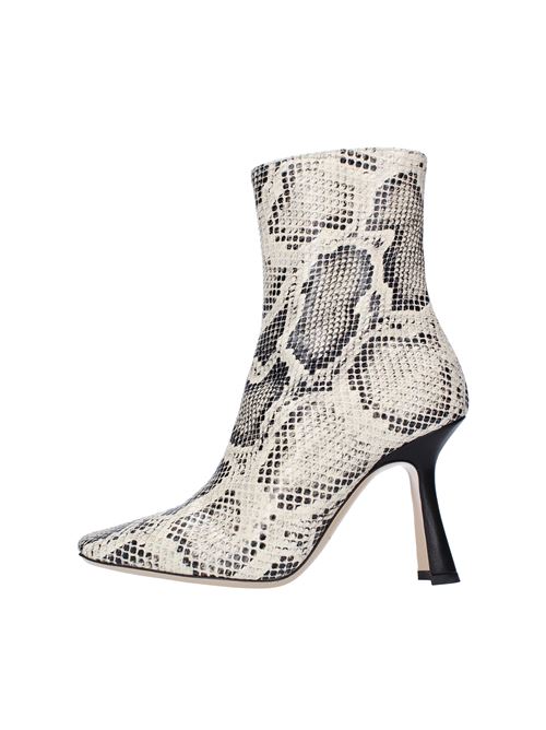 Python print leather ankle boots D MILANO | D343030GRIGIO ROCCIA