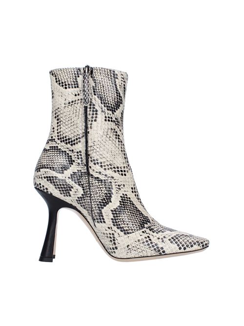 Python print leather ankle boots D MILANO | D343030GRIGIO ROCCIA