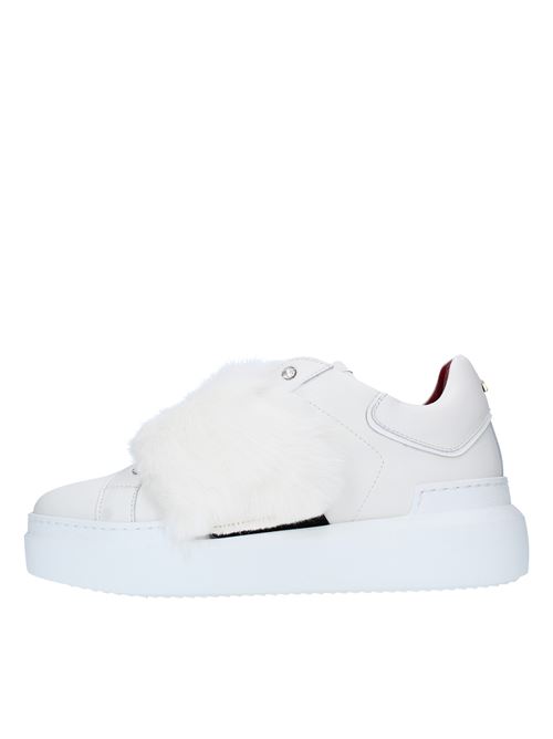 Leather and fur sneakers. ED PARRISH | FA41BIANCO