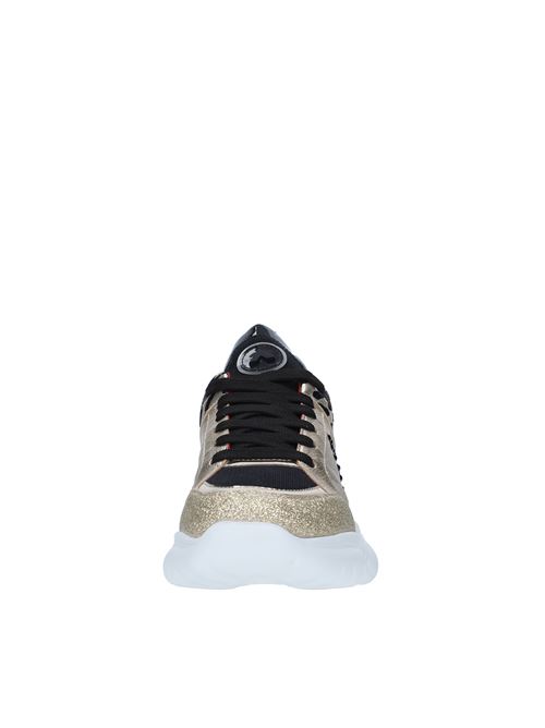 Leather, fabric and glitter sneakers ED PARRISH | FK60ORO NERO