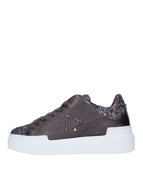 Leather and glitter sneakers ED PARRISH | VE61GRIGIO