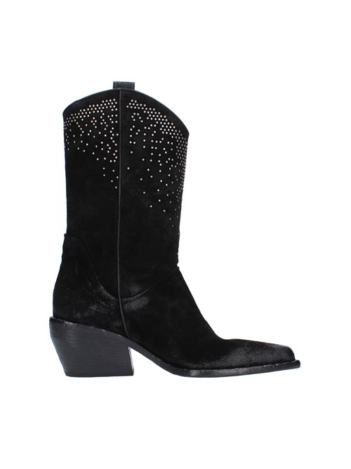 Texan boots in suede with studs ELENA IACHI | E2652NERO