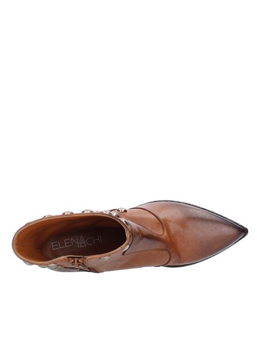Leather and studded ankle boots ELENA IACHI | E3390MARRONE SUGHERO