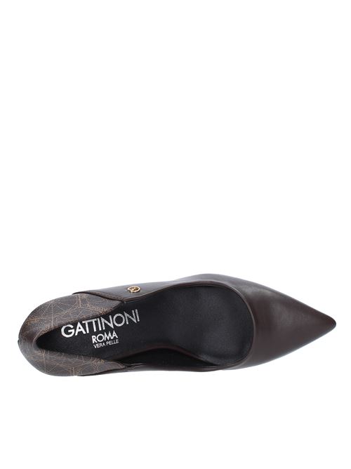 Faux leather décolleté GATTINONI | I1175NEROMARRONE