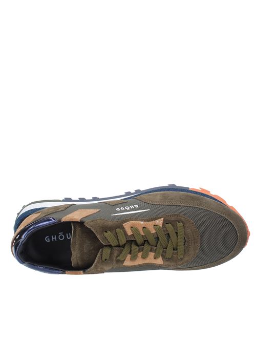 Sneakers in suede, leather and fabric GHOUD | RMLMMM65VERDE MILITARE