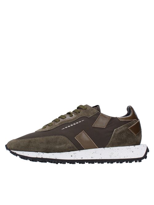 Sneakers in leather, suede and fabric GHOUD | RYLMNSVERDE MILITARE