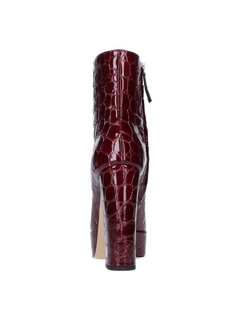 Croc print patent leather ankle boots GIUSEPPE ZANOTTI | I070012NEWYORKROSSO BORDEAUX
