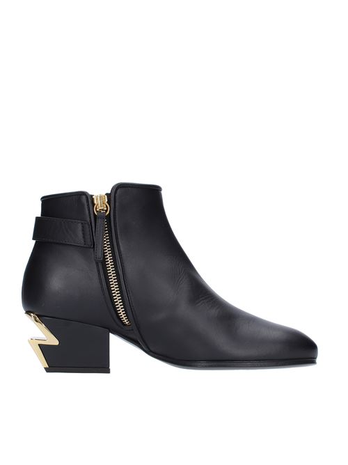 Leather ankle boots with buckle GIUSEPPE ZANOTTI | I870081THUNGNERO