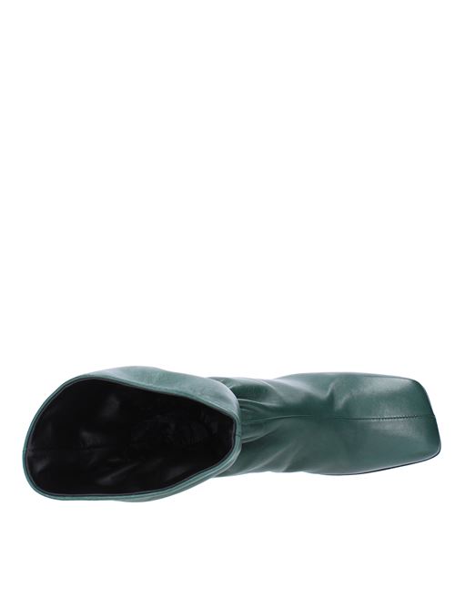 Leather ankle boots HALMANERA | FUNNY29VERDE PETROLIO
