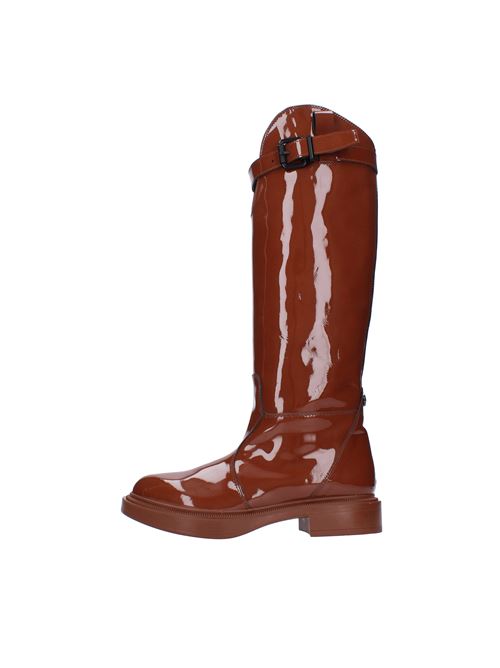 Shiny leather boots JANET & JANET | 02150MARRONEMARRONE
