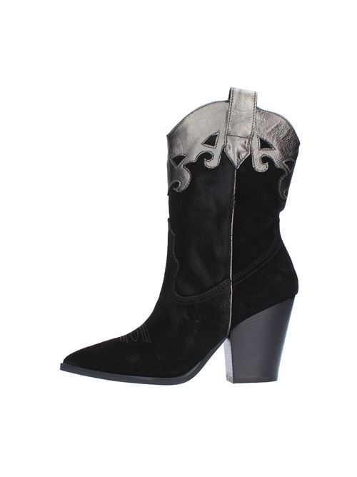 Suede and leather ankle boots JANET & JANET | 44509NERO