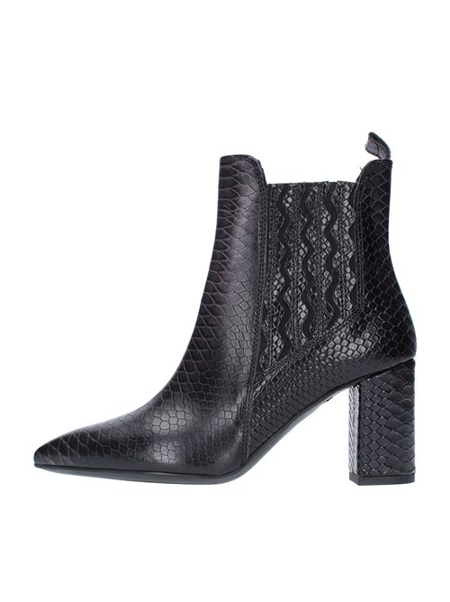 Python print leather ankle boots JANET & JANET | 46401NERO VIOLA