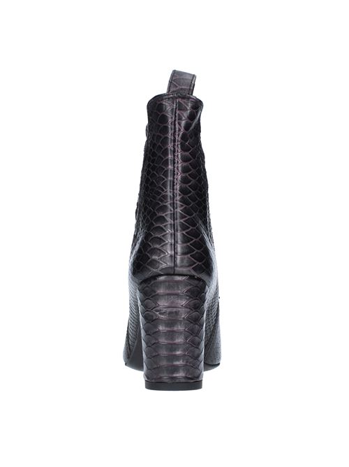 Python print leather ankle boots JANET & JANET | 46401NERO VIOLA