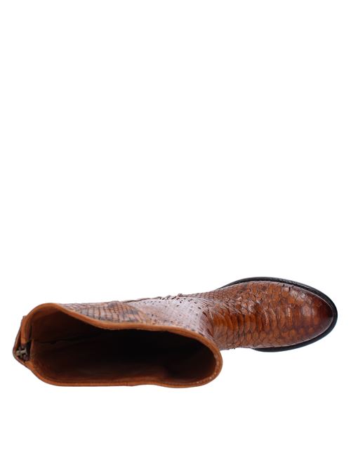 Leather boots LA BOTTEGA DI LISA | 3940/LPITONE CUOIOMARRONE OCRA