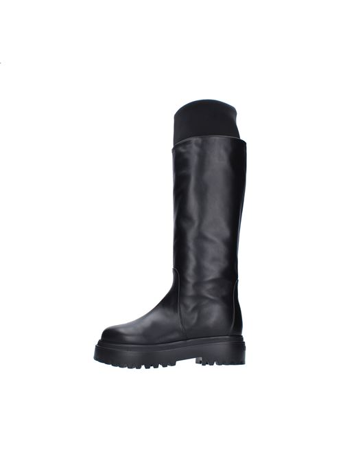 Leather and fabric boots LE SILLA | 6492TNERO