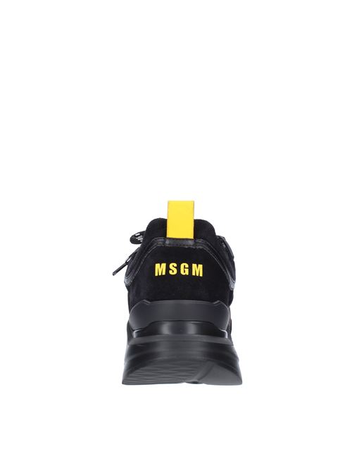 Suede and leather sneakers MSGM | 2940MS211NERO