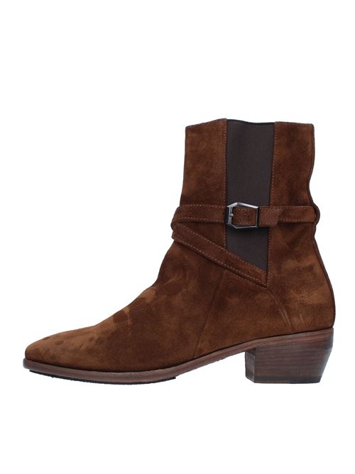 Suede and fabric ankle boots PANTANETTI | 14602BMARRONE CASTAGNA