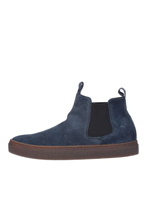 Beatles ankle boots in suede and fabric PAWELK'S | 20690BLU