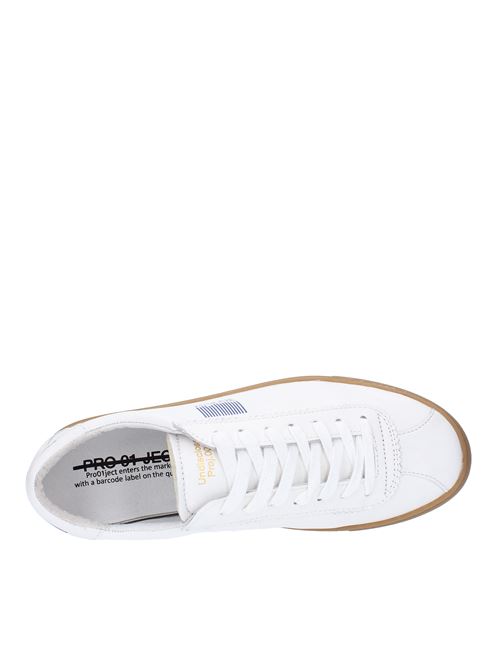 Leather sneakers PROJECT01 | P1LM GGBIANCO BLU-MIELE