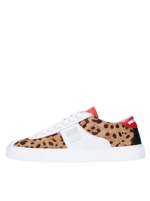 Leather and ponyskin sneakers PRO 01 JECT | P1LW PGNERO LEOPARDATO