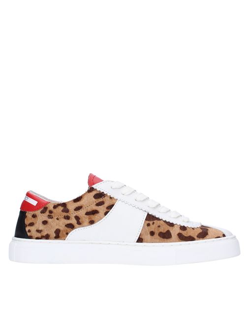 Leather and ponyskin sneakers PRO 01 JECT | P1LW PGNERO LEOPARDATO