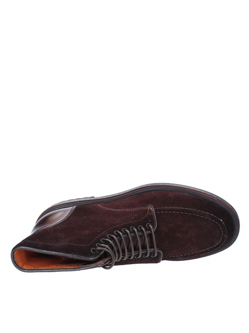 Suede and leather ankle boots SANTONI | 16792VIOLA VINACCIA