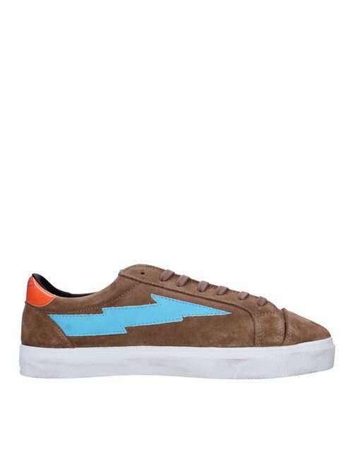 Suede and leather sneakers SANYAKO | THUP013MARRONE