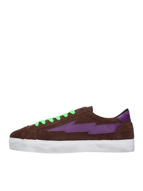 Suede and leather sneakers SANYAKO | THUP033MARRONE